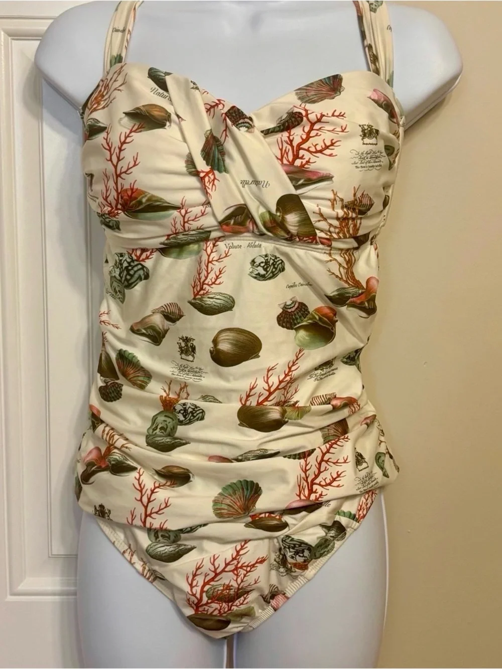 Antonio Melani Seashell Tankini with Bikini Top M
